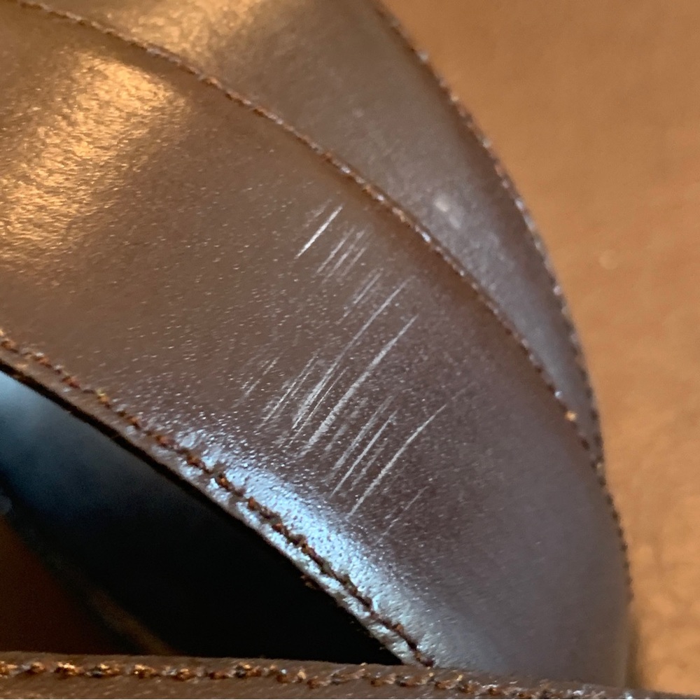 Vintage Dior Reversible Black And Brown Leather Belt. - Picture 5 of 10